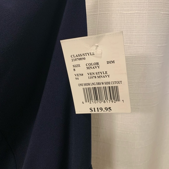 NWT One Shoulder Jersey Sheath Dress w/ Cutouts - Picture 4 of 5